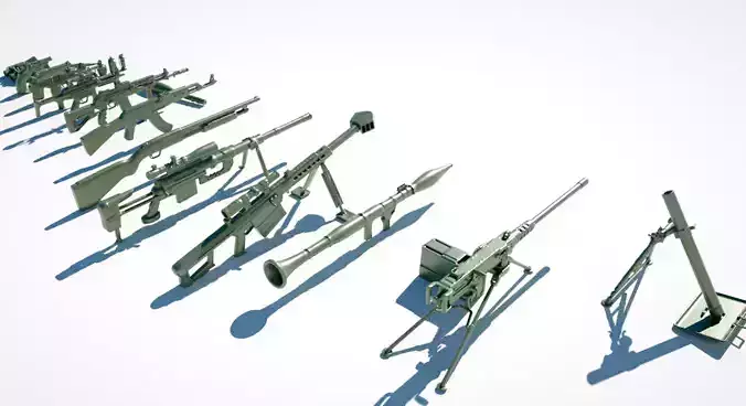 Military equipment 3D print model
