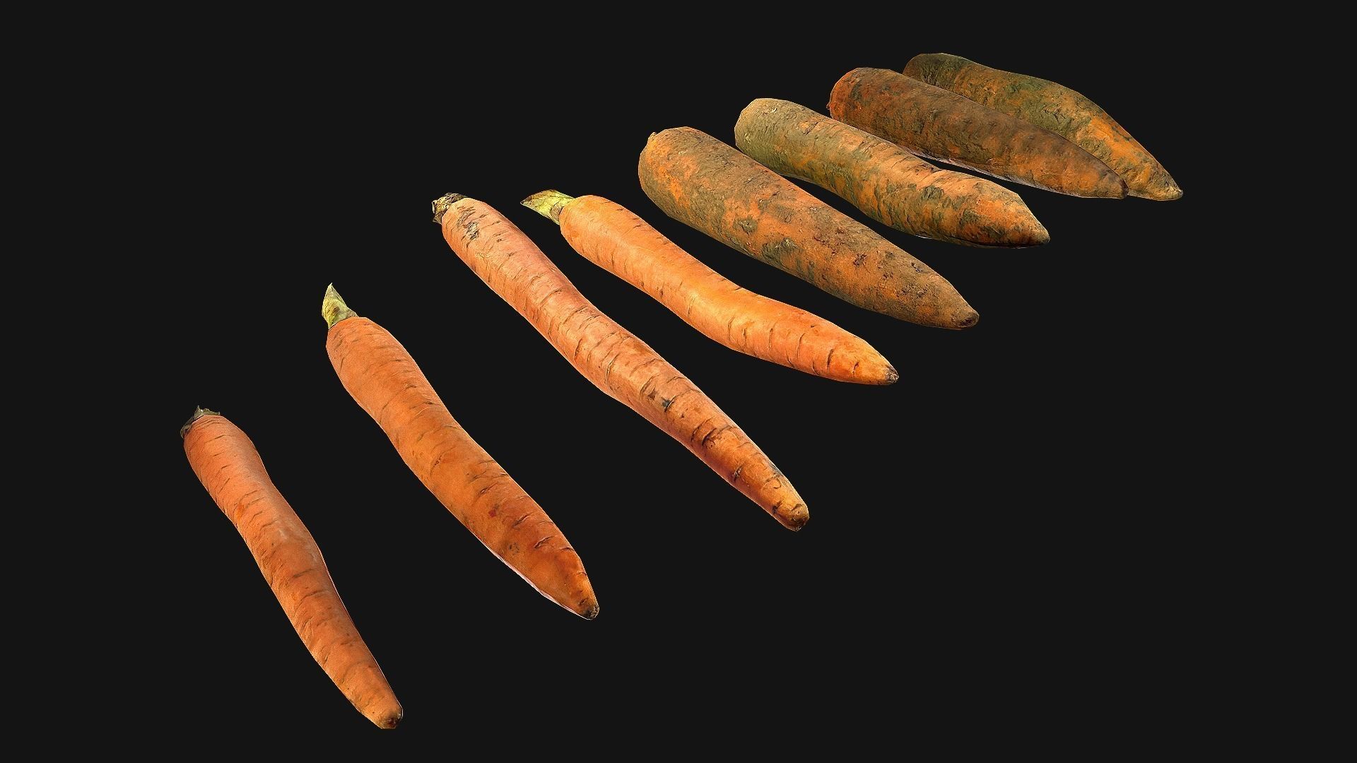 Carrots  Box Crate Stand Low-poly 3D model_24