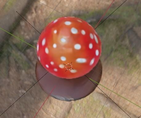 Mushroom with polka dots Low-poly 3D model_3