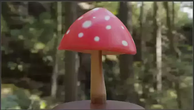 Mushroom with polka dots