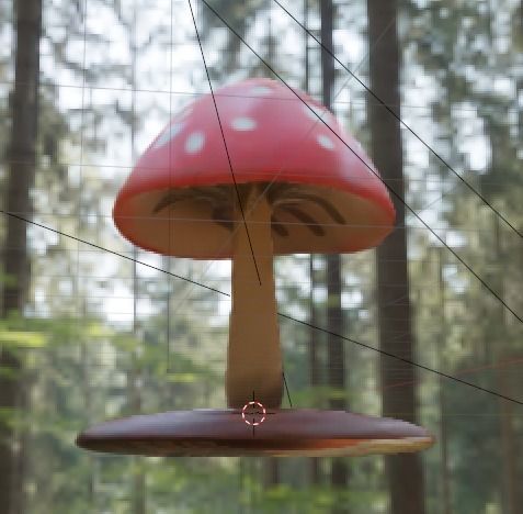 Mushroom with polka dots Low-poly 3D model_2