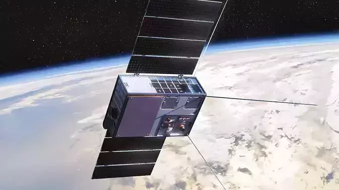 Cube Satellite Low-poly 3D model