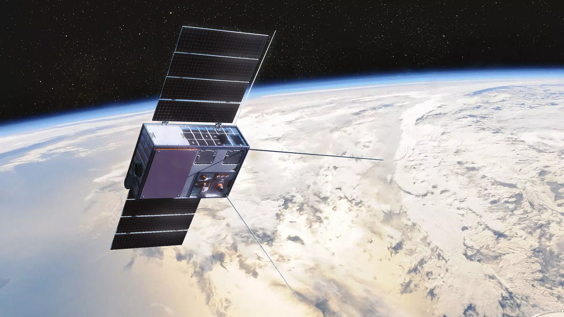 Cube Satellite Low-poly 3D model_2