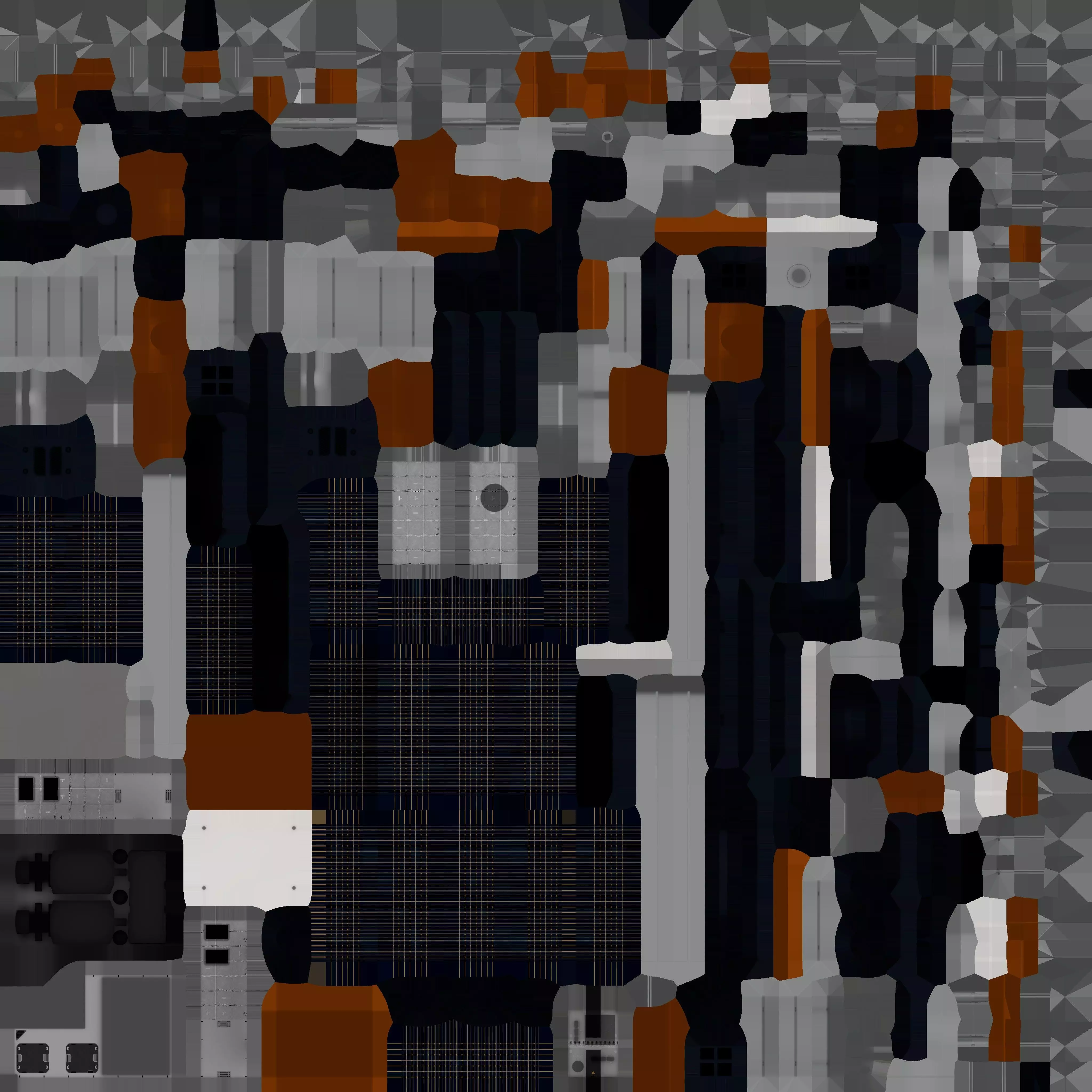 Cube Satellite Low-poly 3D model_14