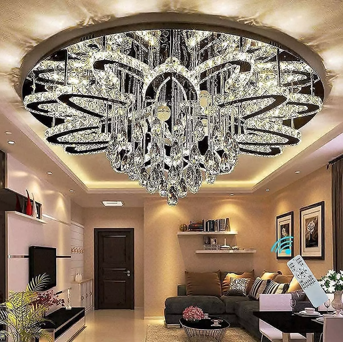 chandelier rhinestone ceiling lights for living room Free 3D model