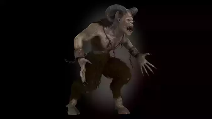 Demon Faun Low-poly 3D model