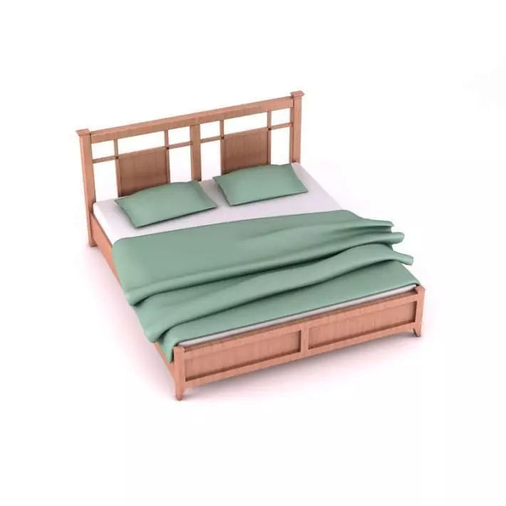 Double Bed 3D model_0