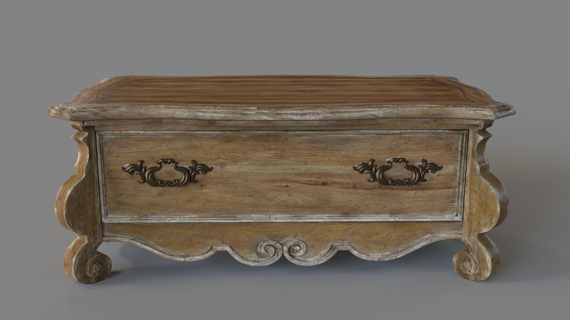 Living Room Chatelet Rectangle Cocktail Table 3D model_1