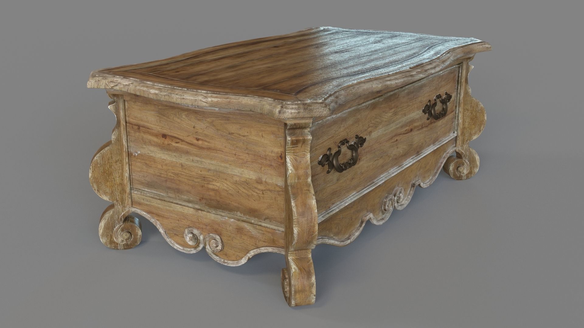 Living Room Chatelet Rectangle Cocktail Table 3D model_2