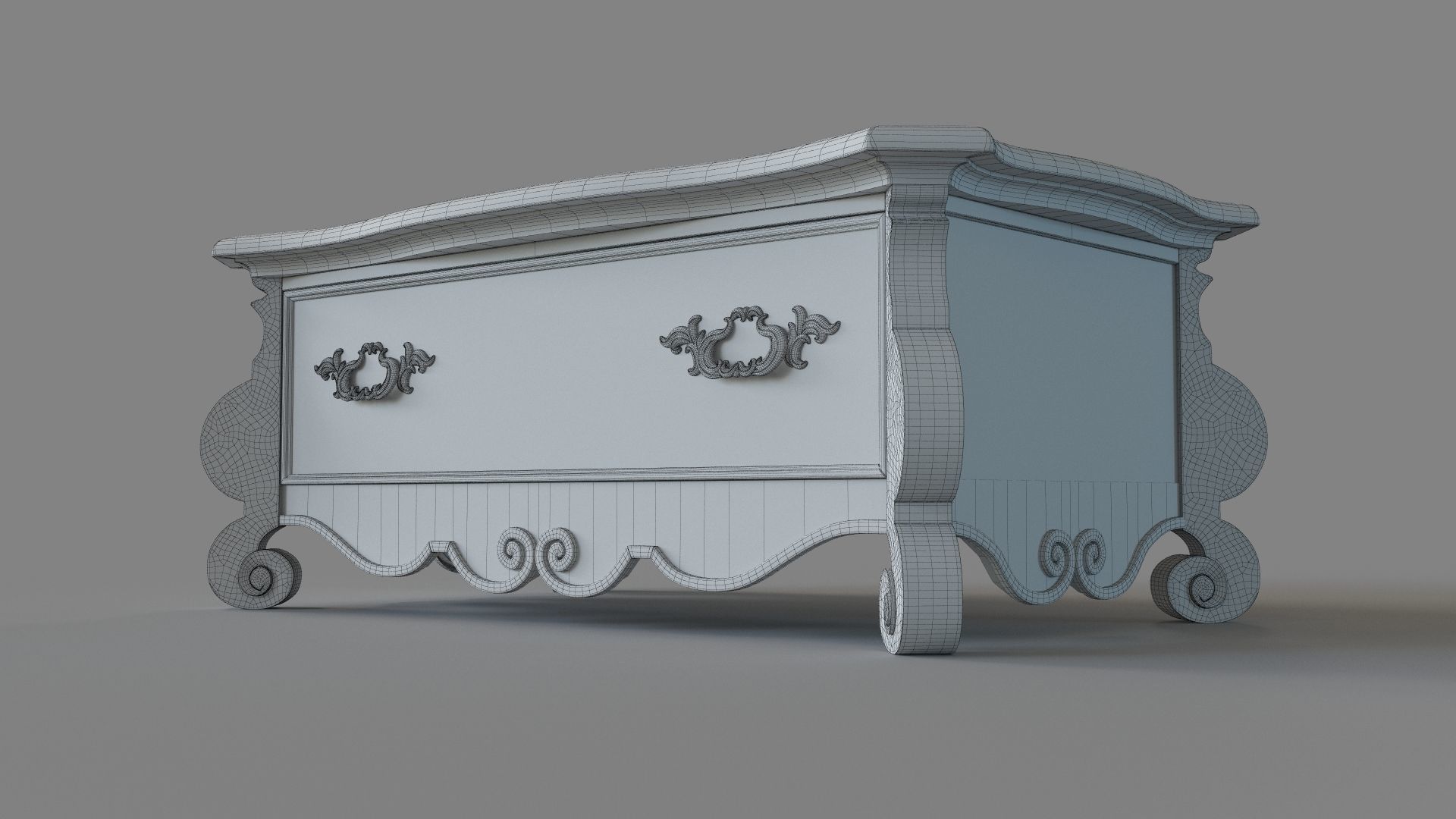 Living Room Chatelet Rectangle Cocktail Table 3D model_5