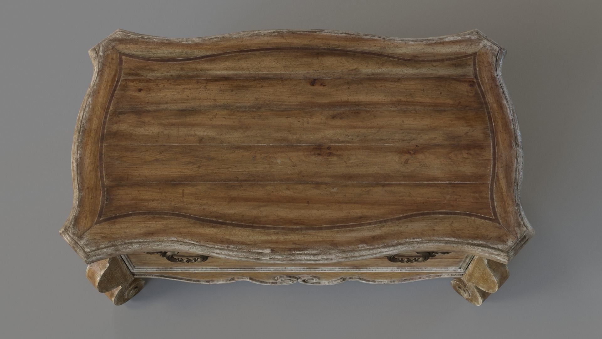 Living Room Chatelet Rectangle Cocktail Table 3D model_3