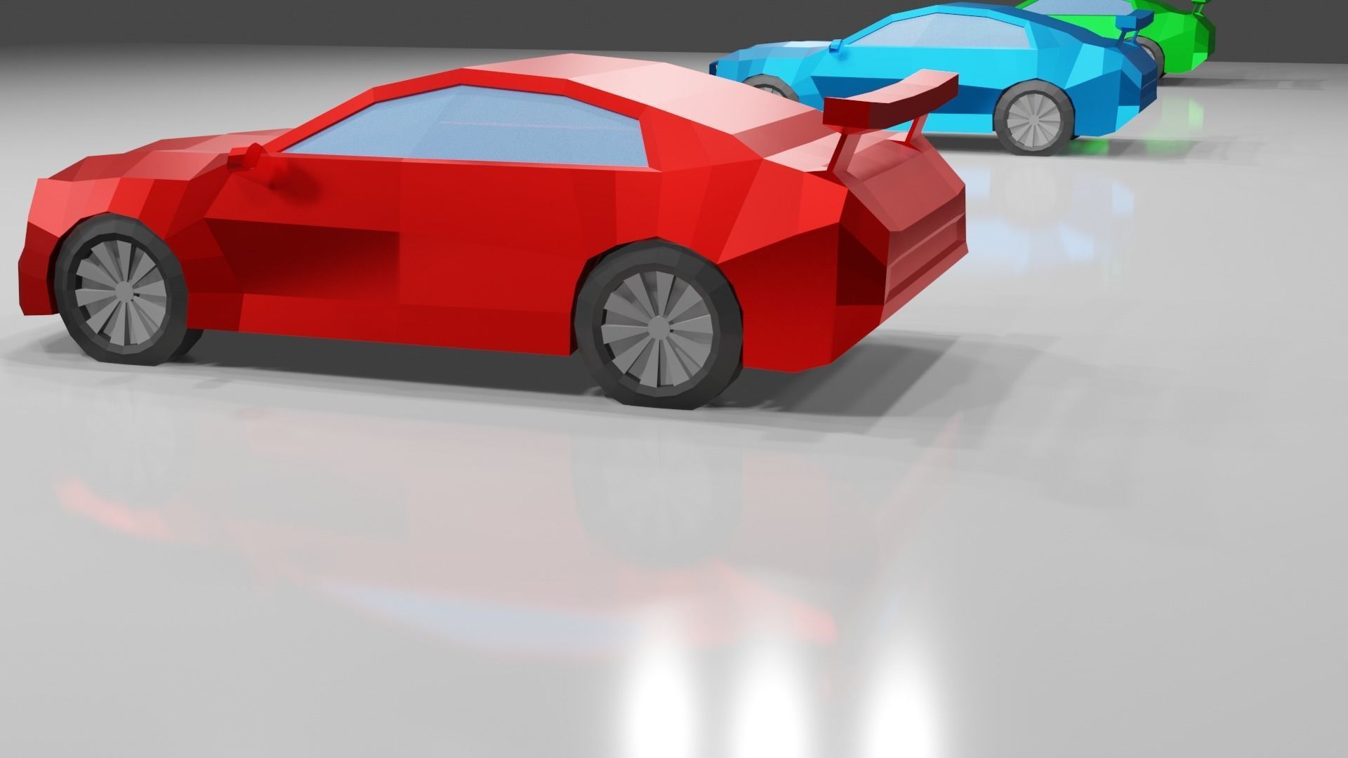 low poly cars car Low-poly 3D model_11