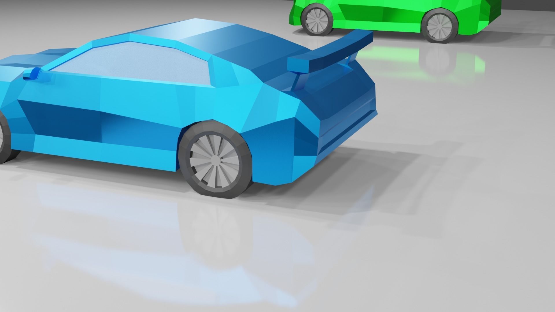 low poly cars car Low-poly 3D model_10