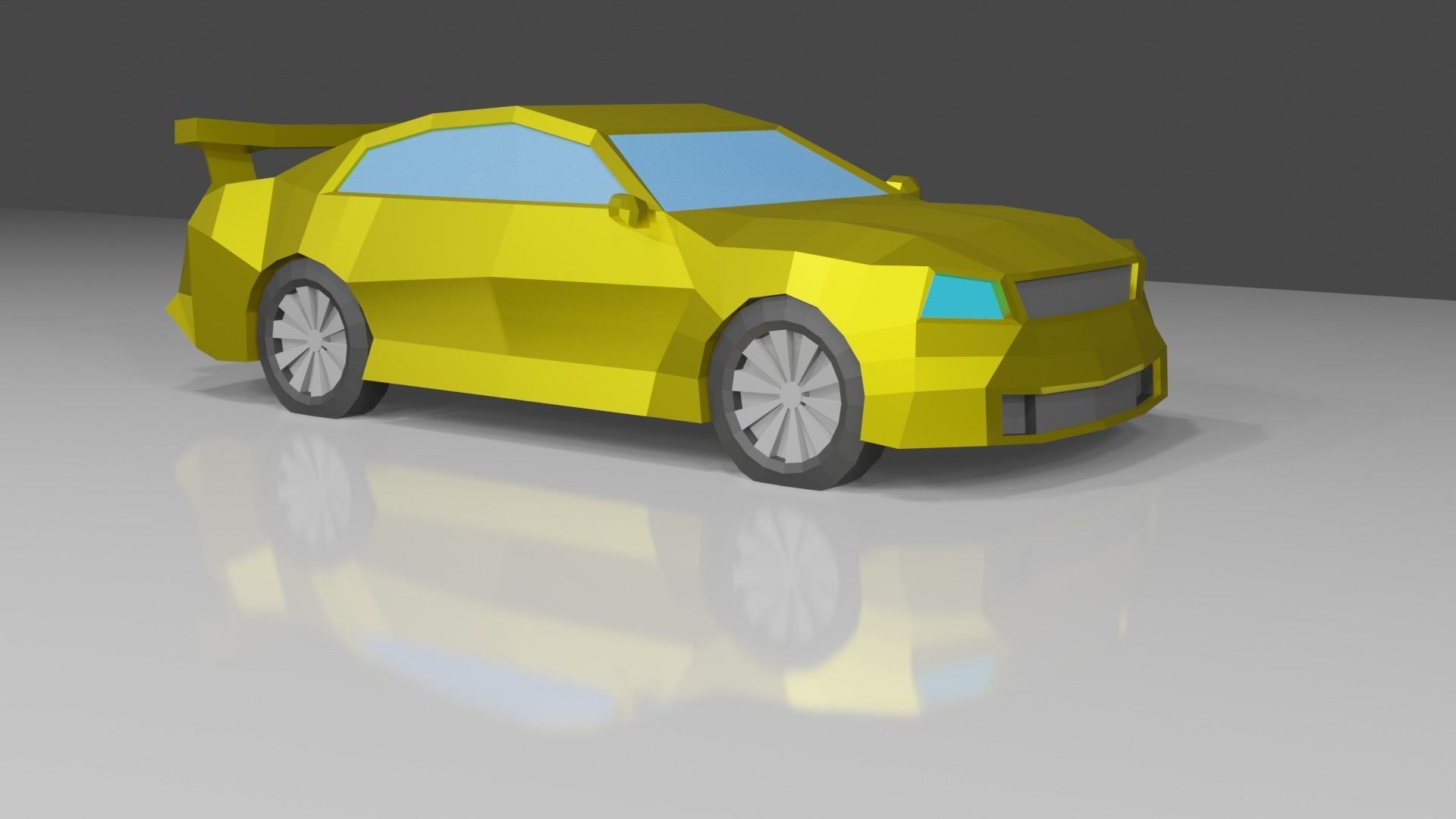 low poly cars car Low-poly 3D model_3