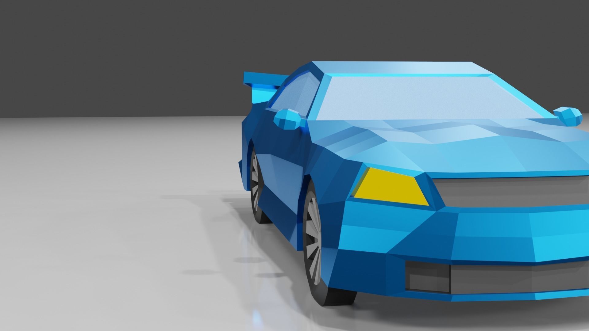 low poly cars car Low-poly 3D model_7