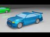 low poly cars car Low-poly 3D model_1