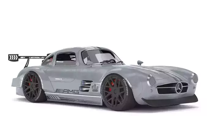 mercedes benz sl 300 gullwing widebody 3D model