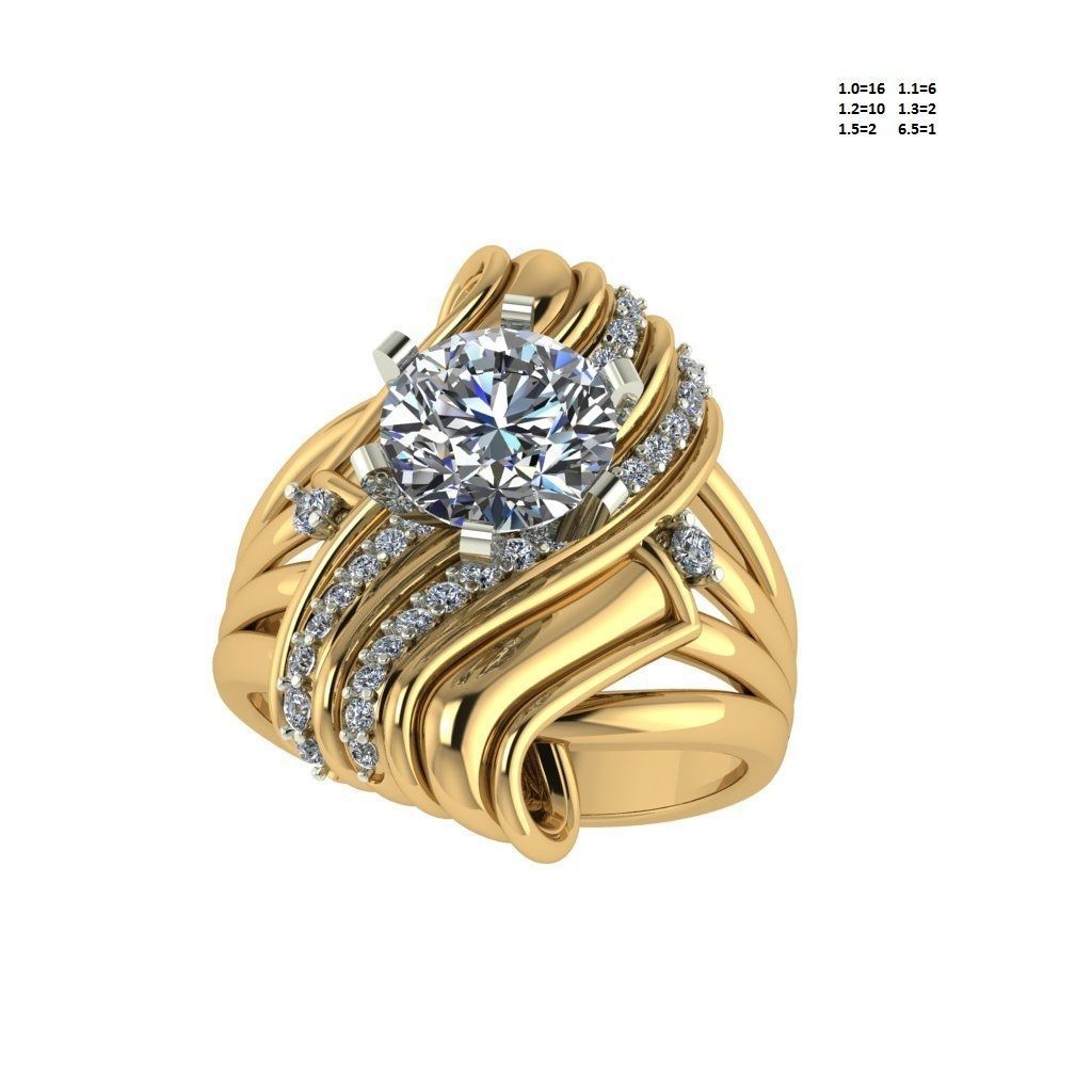 women ring 3 3D model_1