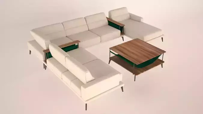 wooden sofa