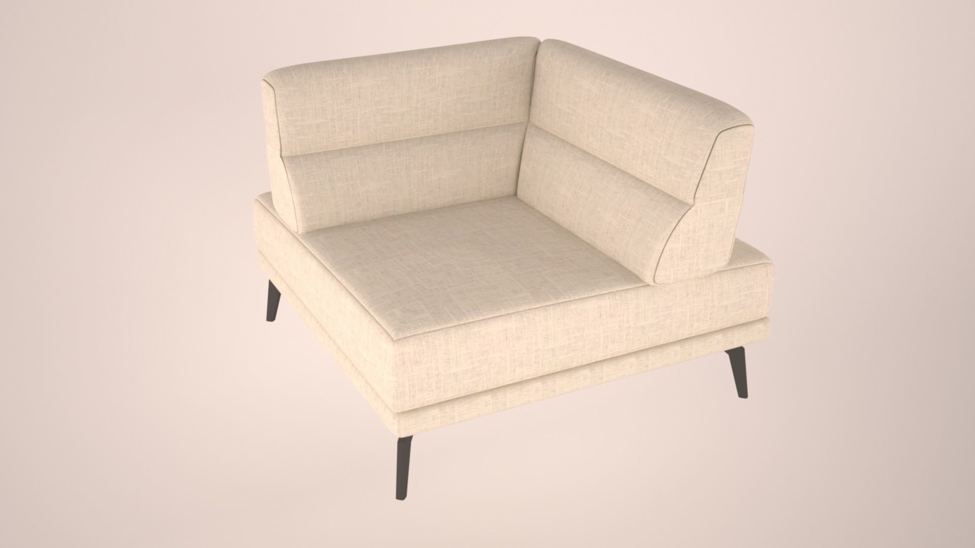 wooden sofa 3D model_4
