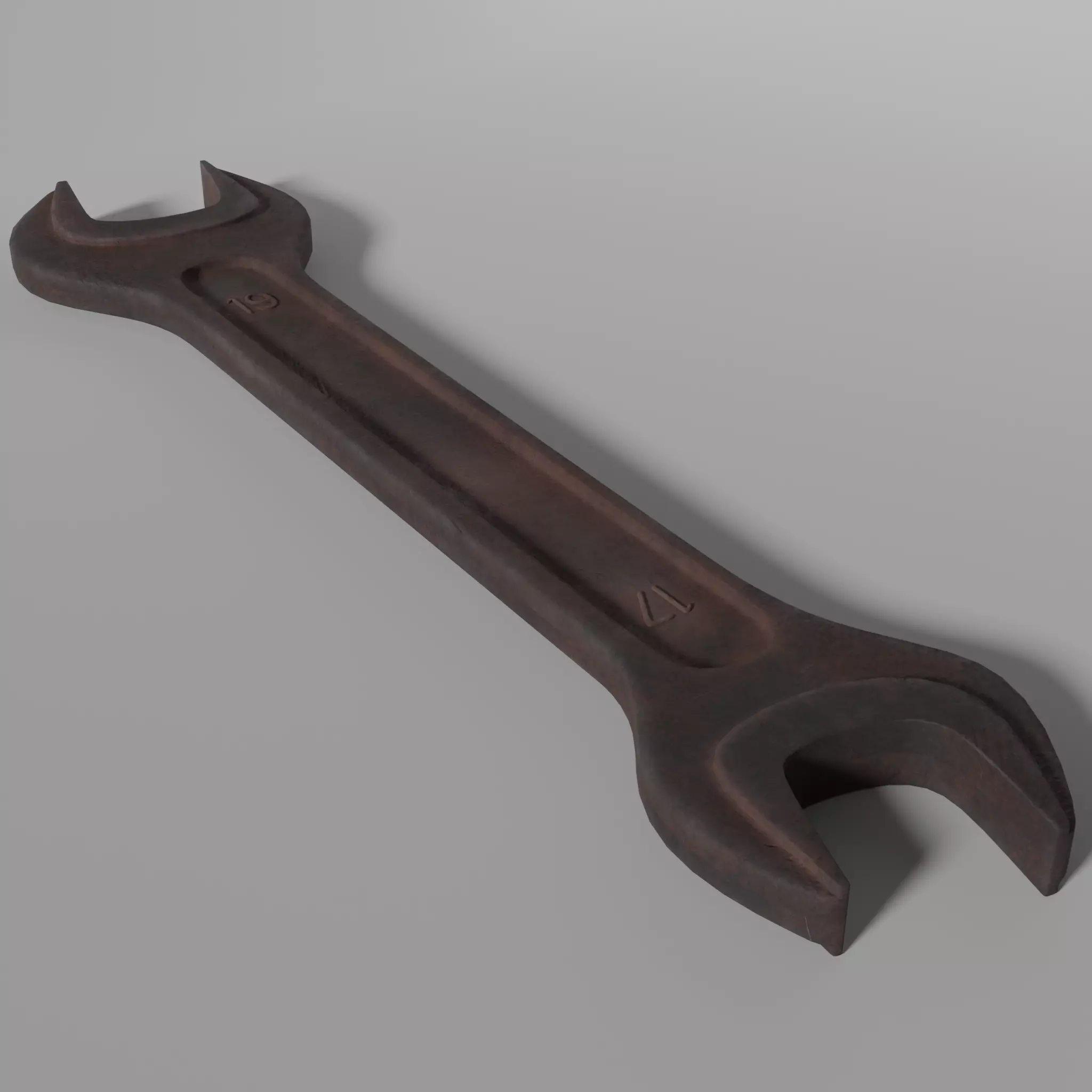 Old soviet wrench 3D model_0