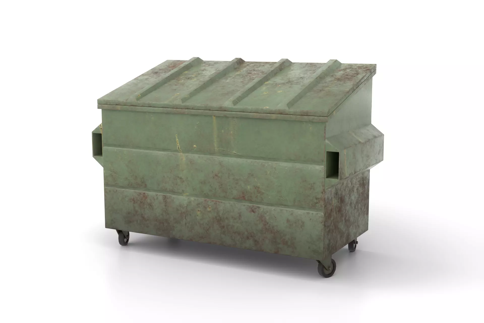 Dumpster trash can with trash in it Free 3D model