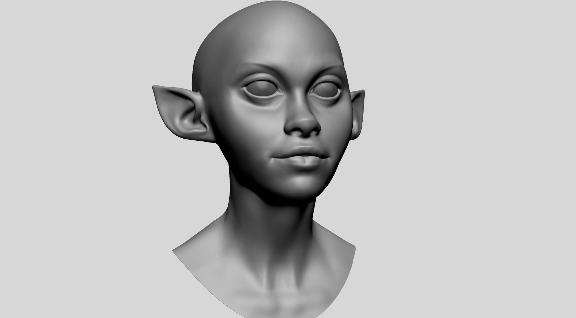 Stylized Female Head A 3D model_11