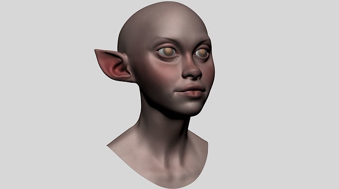 Stylized Female Head A 3D model
