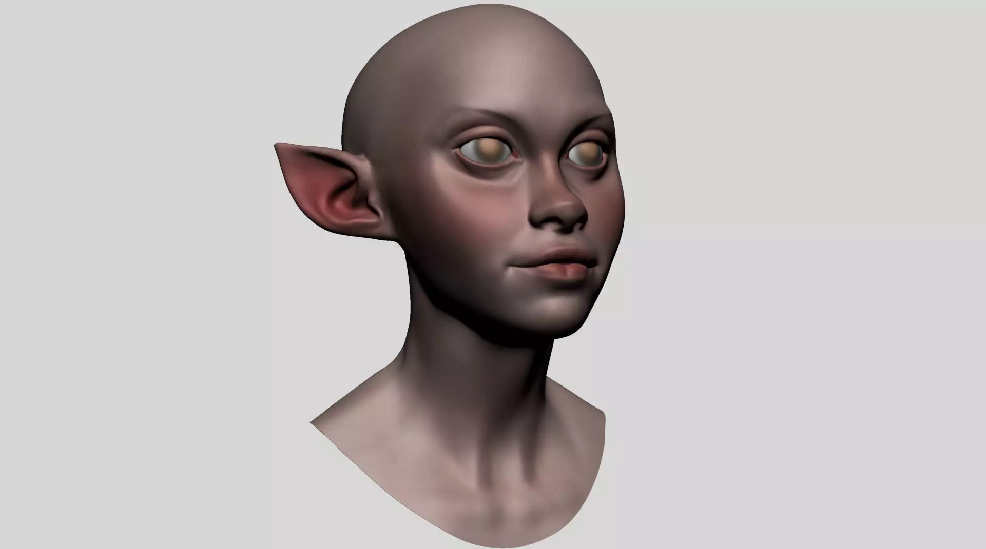 Stylized Female Head A 3D model_0