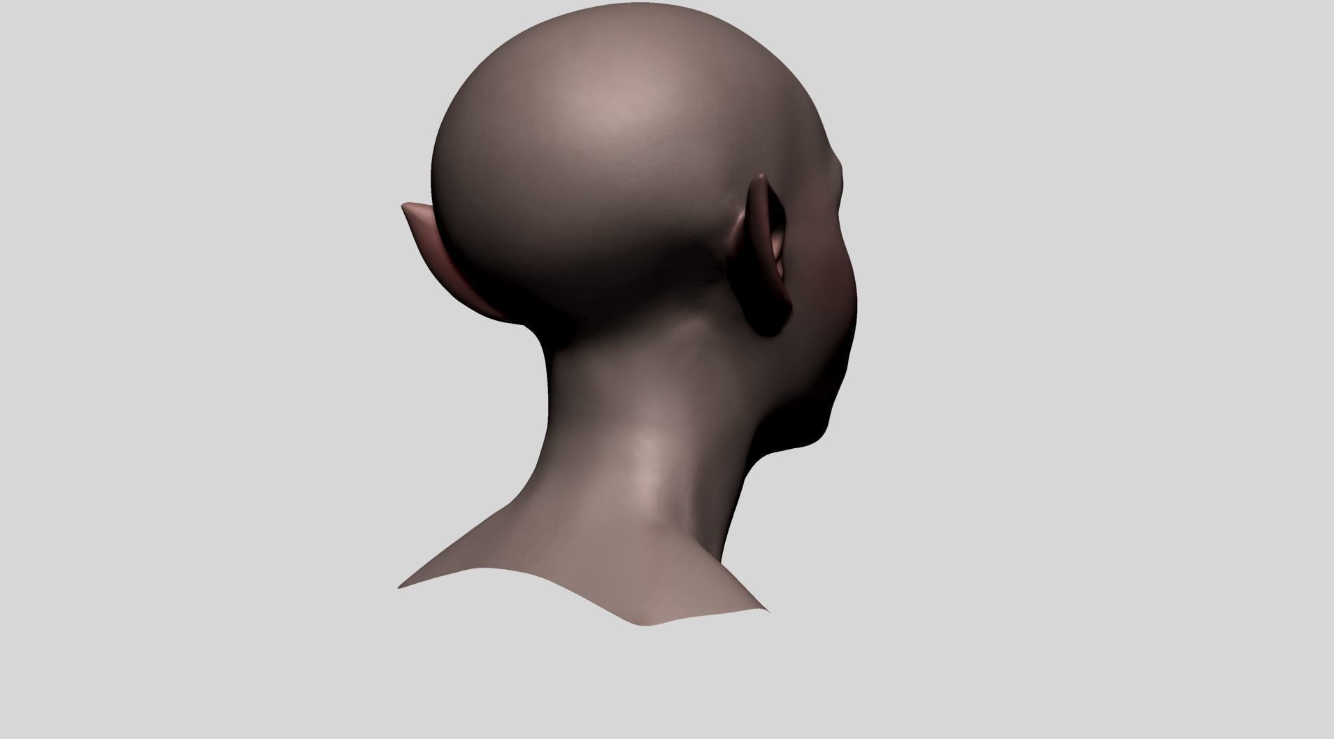 Stylized Female Head A 3D model_3