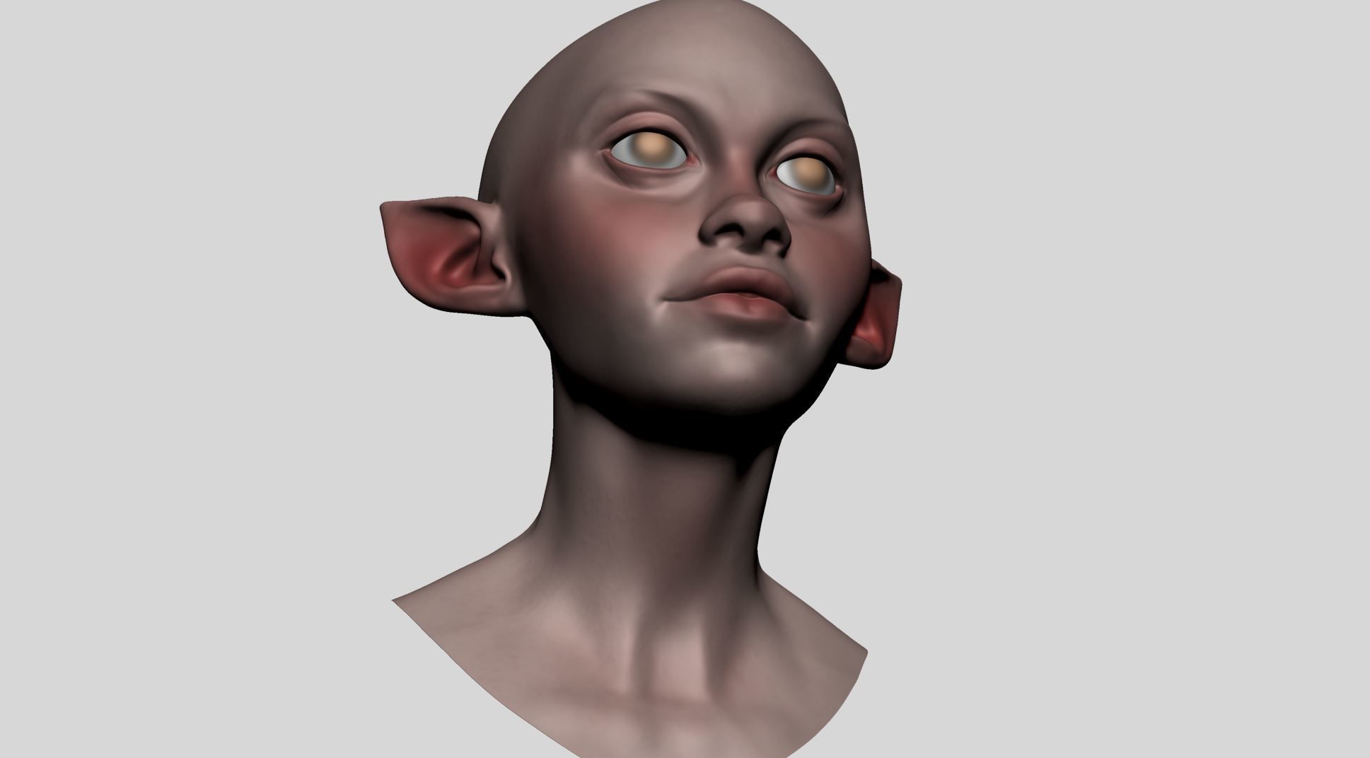 Stylized Female Head A 3D model_10