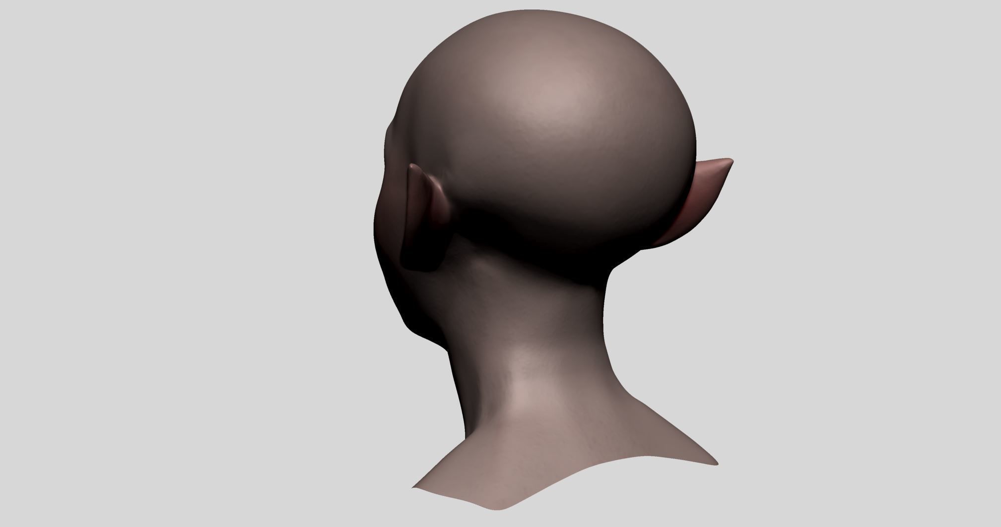Stylized Female Head A 3D model_5