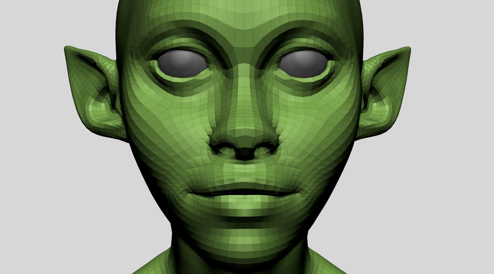 Stylized Female Head A 3D model_16