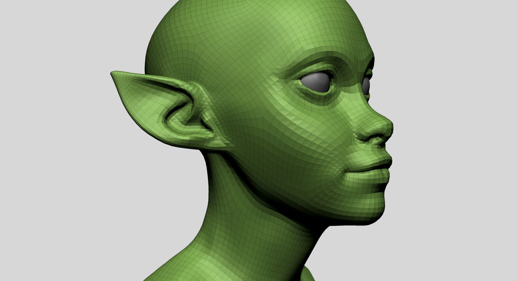 Stylized Female Head A 3D model_15