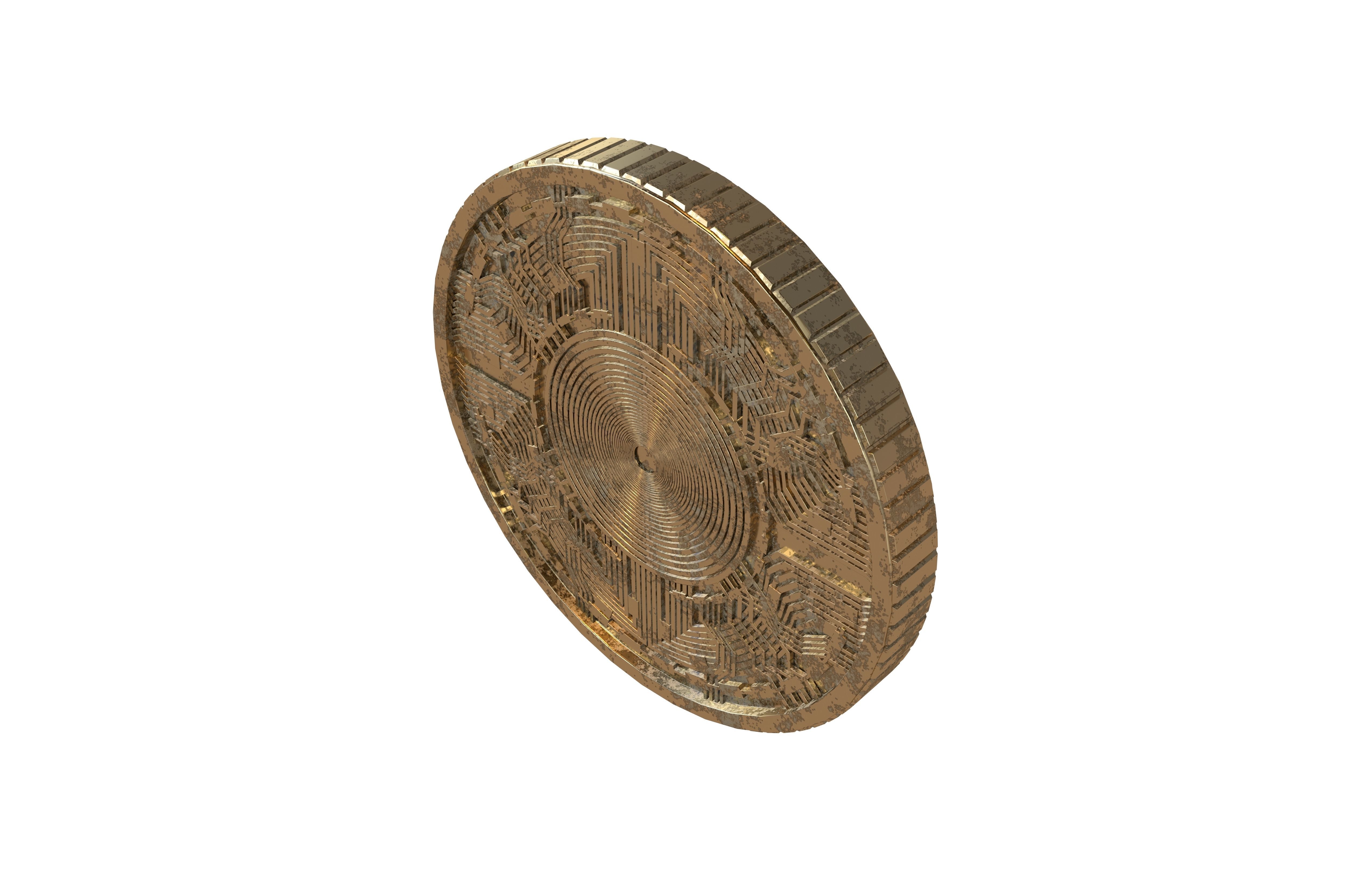 Cardano Coin v6 006 Low-poly 3D model_5