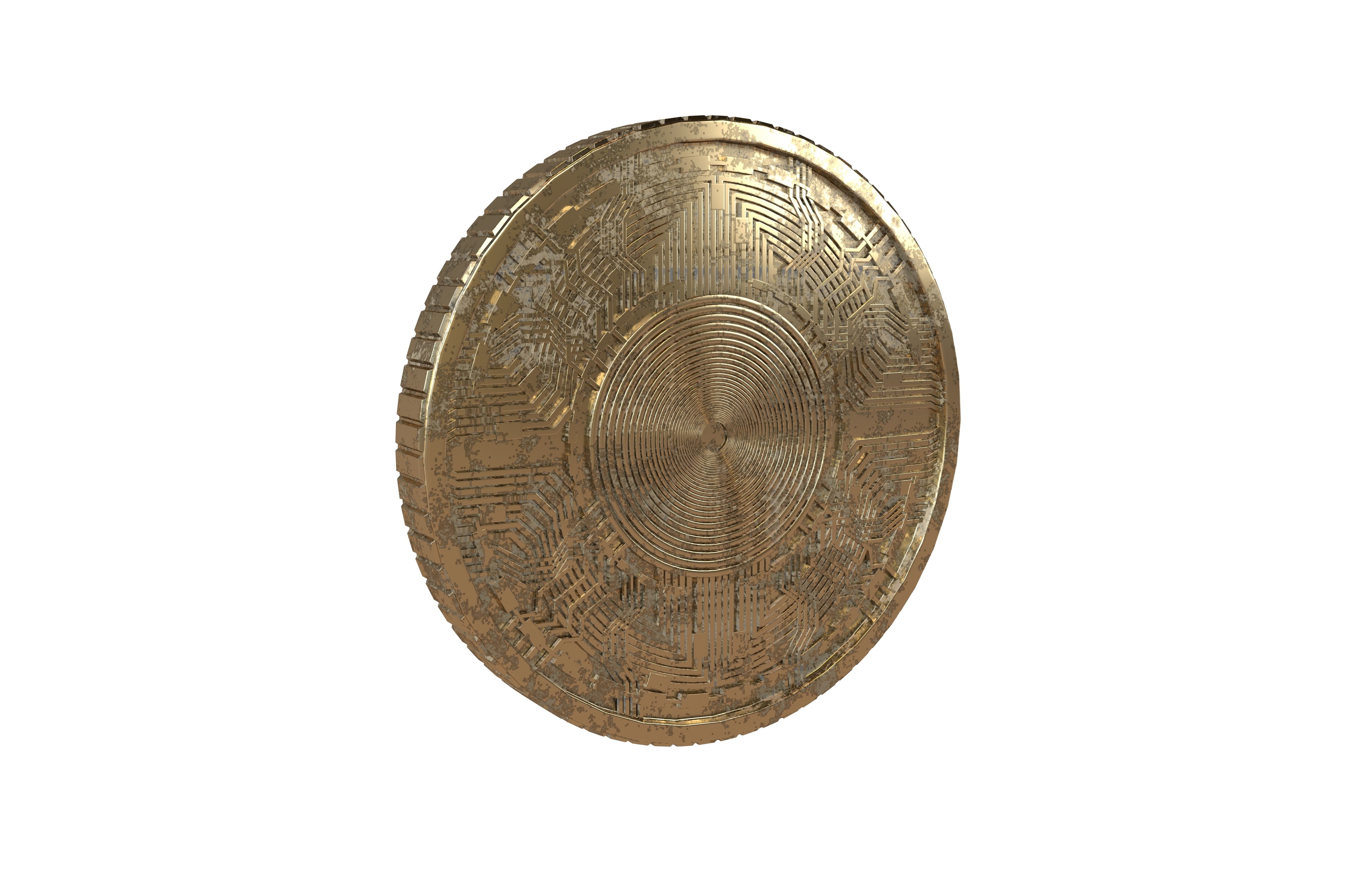 Cardano Coin v6 006 Low-poly 3D model_6