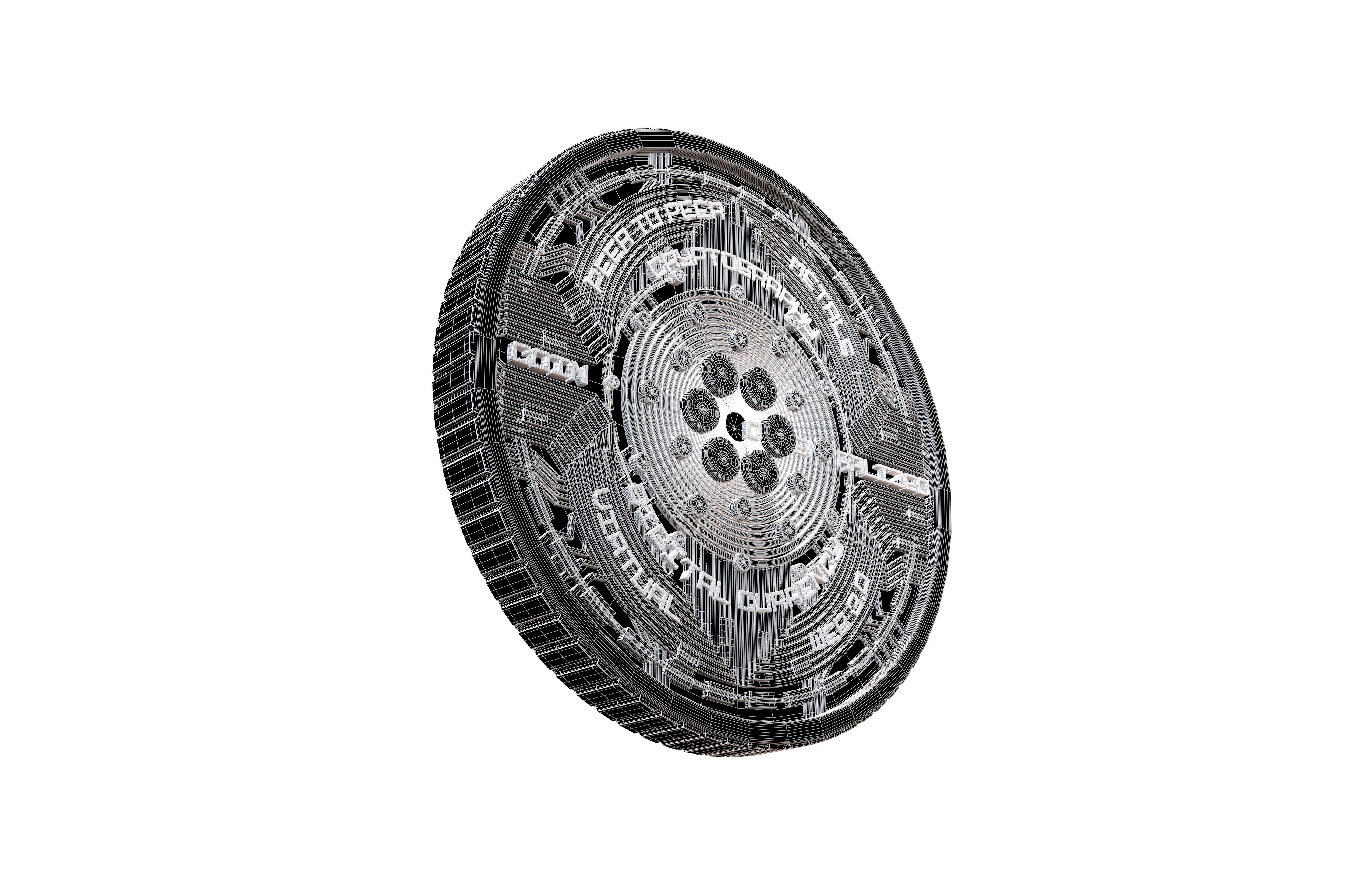 Cardano Coin v6 006 Low-poly 3D model_13
