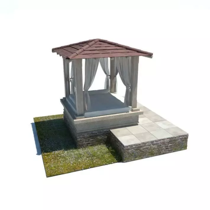Outdoor Gazebo Patio Garden 3D model_0