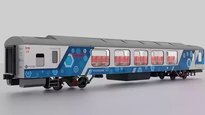 3D LHB Vistadome Coach Indian Railway