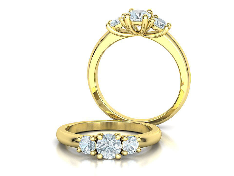 3 Stone Engagement Ring Collection Half carat Stone _32