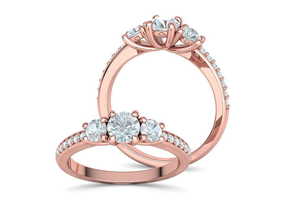 3 Stone Engagement Ring Collection Half carat Stone _4