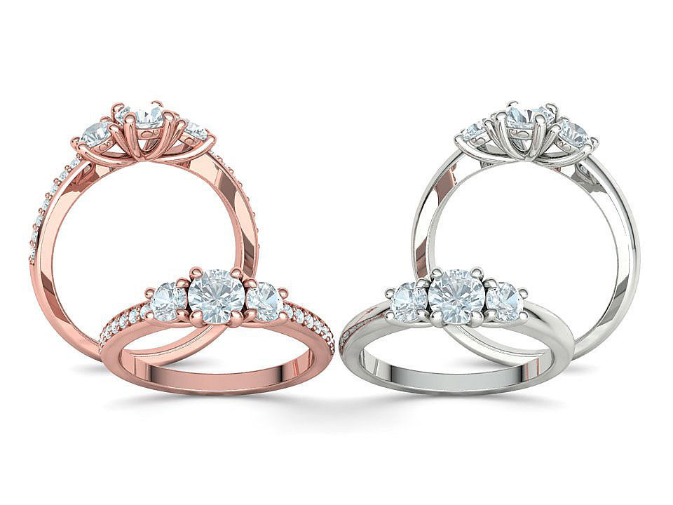 3 Stone Engagement Ring Collection Half carat Stone _3