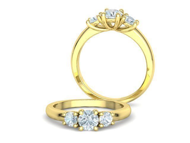 3 Stone Engagement Ring Collection Half carat Stone _29