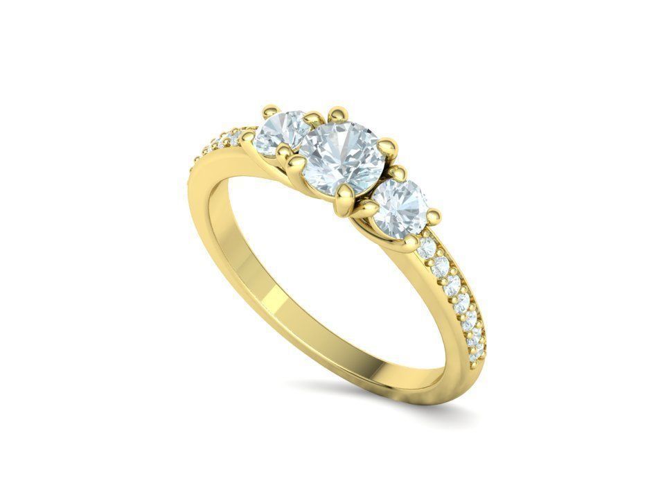 3 Stone Engagement Ring Collection Half carat Stone _23