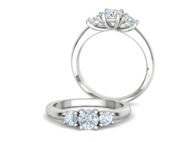 3 Stone Engagement Ring Collection Half carat Stone _33