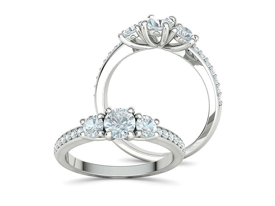 3 Stone Engagement Ring Collection Half carat Stone _6