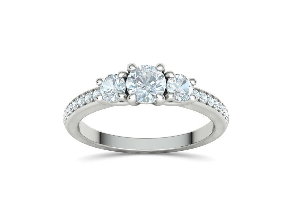 3 Stone Engagement Ring Collection Half carat Stone _12