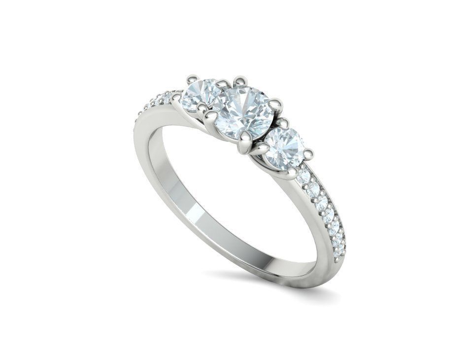 3 Stone Engagement Ring Collection Half carat Stone _24