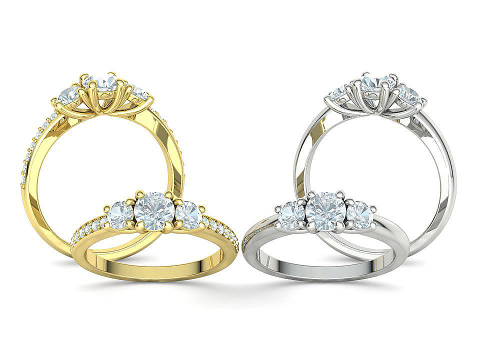 3 Stone Engagement Ring Collection Half carat Stone _2