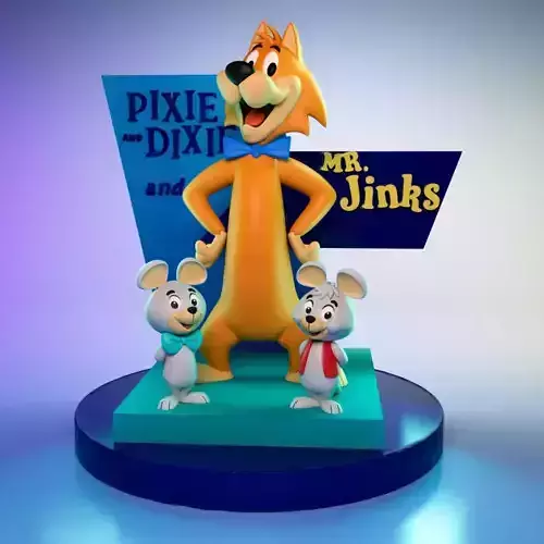 Pixie and Dixie and Mr Jinks  3D print model